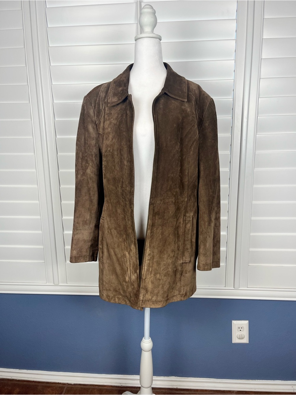Cherokee Vintage genuine leather jacket rich distressed brown patina Size XL